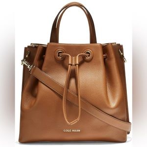 New Cole Haan Leather Bucket Purse Bag